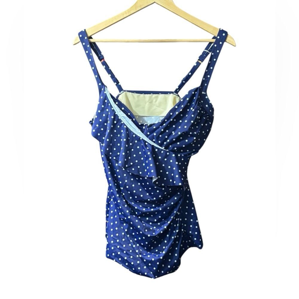 New Talbots l tankini swimsuit top underwire support 12 navy